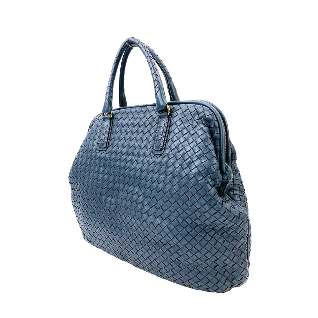 Bottega Veneta Colonial Intrecciato Nappa Frame Tote