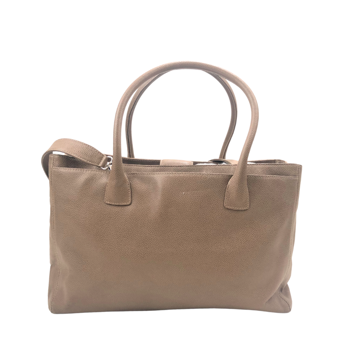 Chanel Brown Grainy Leather Cerf Executive Tote