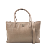Chanel Brown Grainy Leather Cerf Executive Tote