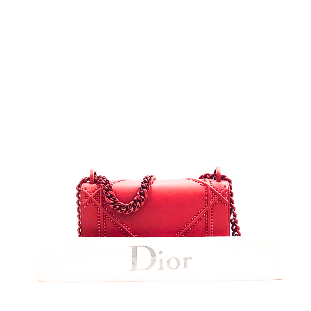 Christian Dior Studded Leather Diorama Small Flap Bag