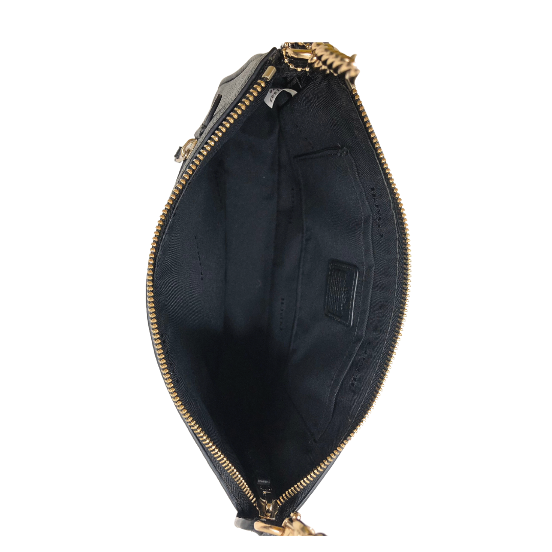 Coach Nolita Polished Pebble Black Leather Sling Bag