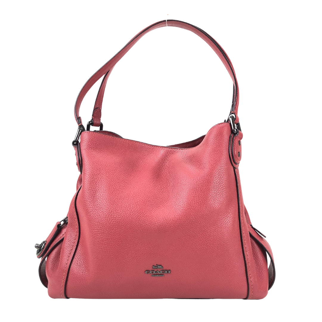 Coach Red Colorblock Leather Kristy Shoulder Bag