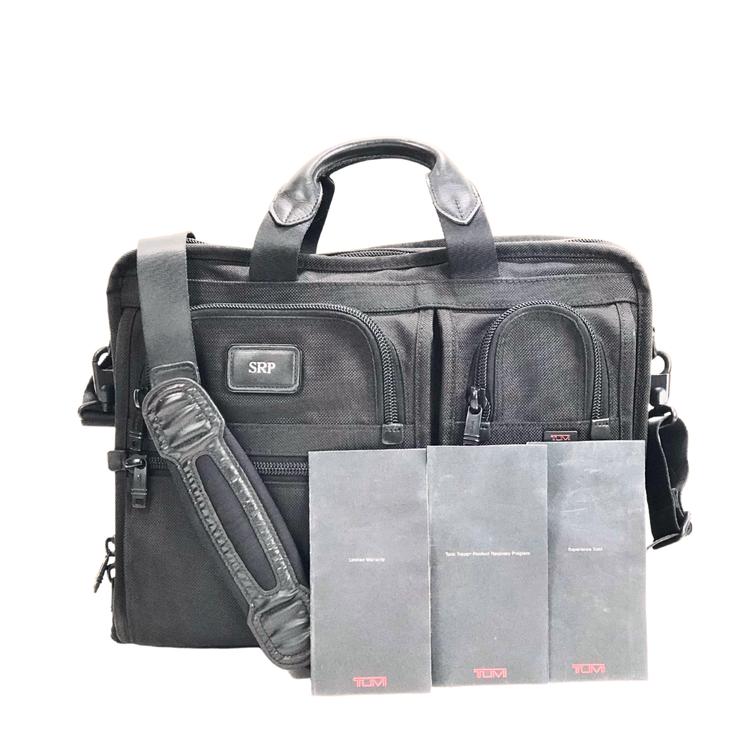 Tumi Alpha3 Black Organizer Portfolio Bag