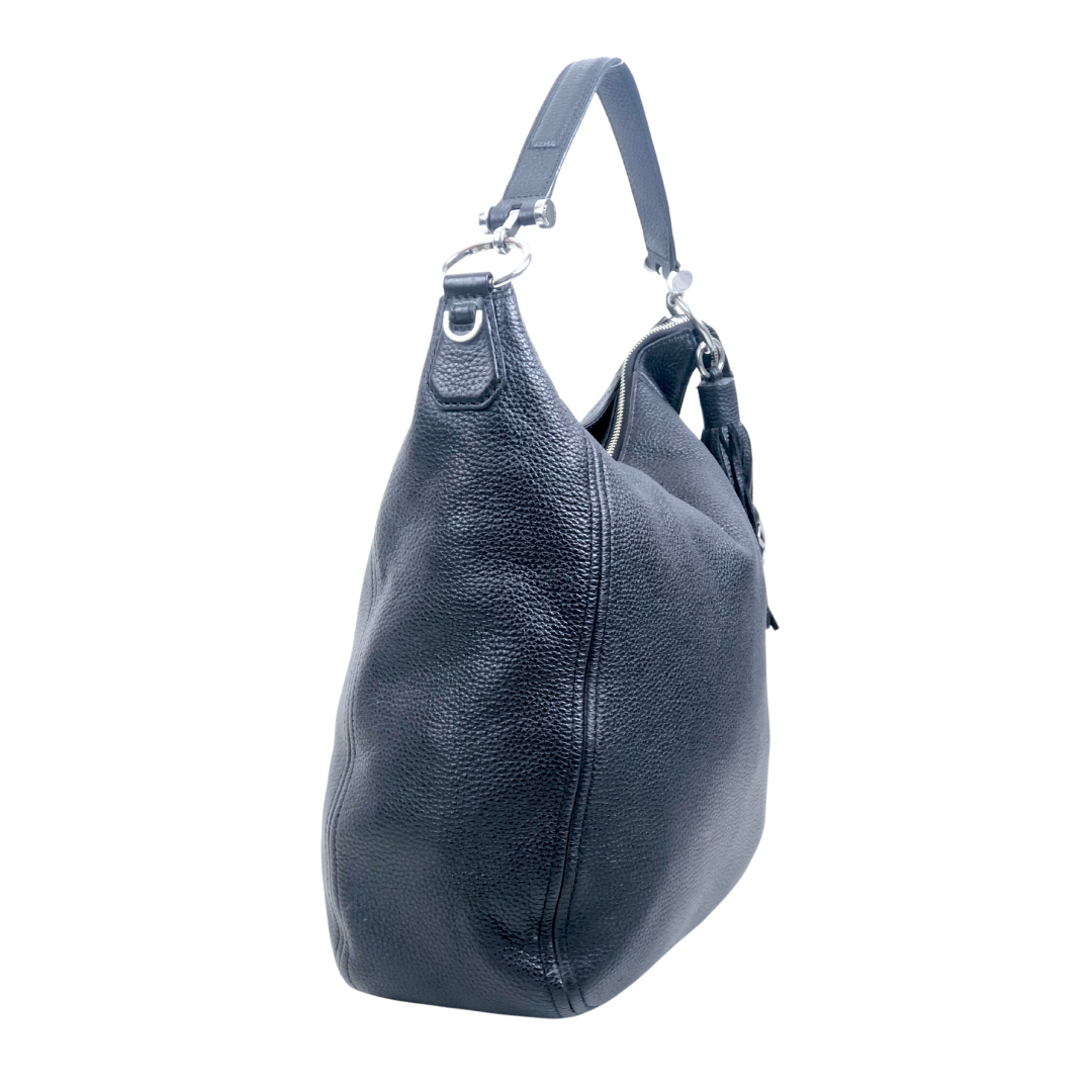 Michael Kors Sienna Large Logo Shoulder Bag - Black