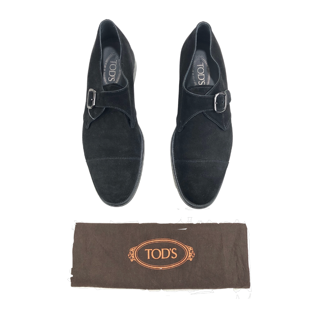 Tod's Men's Black Loafers With Buckle Detail EU-41