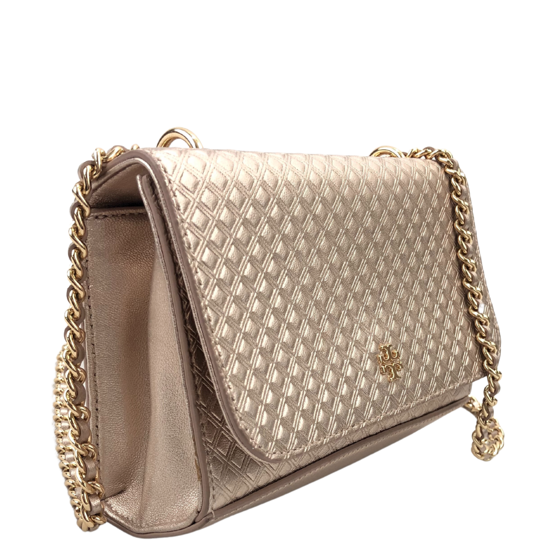 Tory Burch Marion Metallic Embossed Crossbody Bag