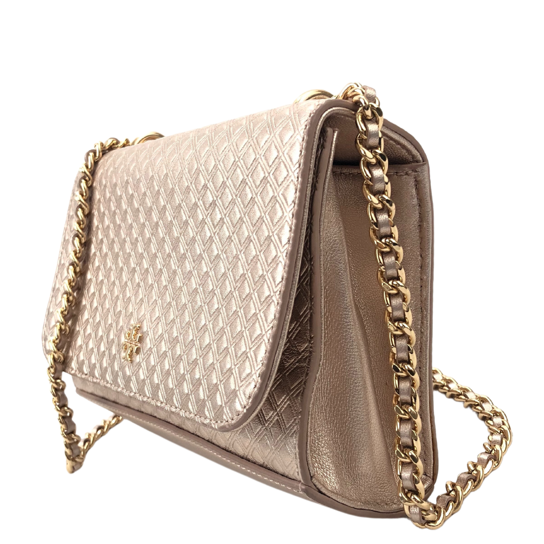 Tory Burch Marion Metallic Embossed Crossbody Bag