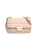 Michael Kors Sloan Soft Pink Large Chain Shoulder Bag Leather Quilted Crossbody