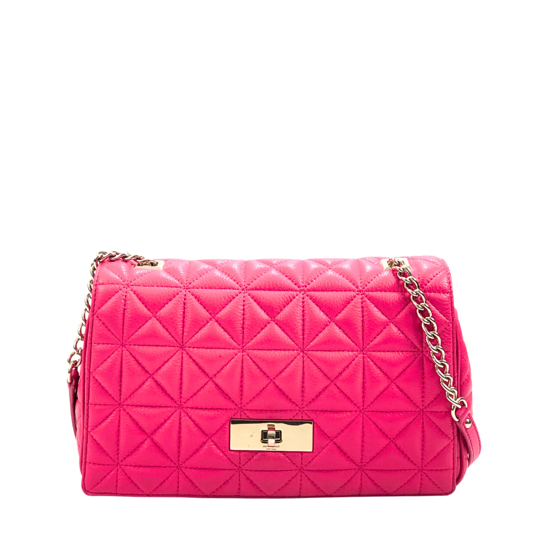 Kate Spade New York Women's Bloom Quilt Flap Shoulder Bag - Pink