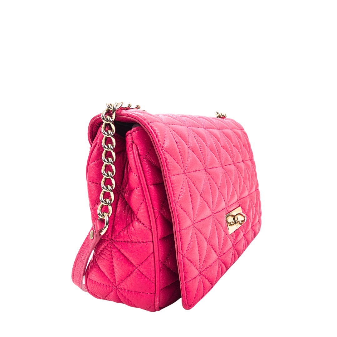 Kate Spade New York Women's Bloom Quilt Flap Shoulder Bag - Pink