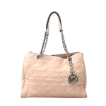 Michael Kors Pink Susannah Large Quilted Leather Tote