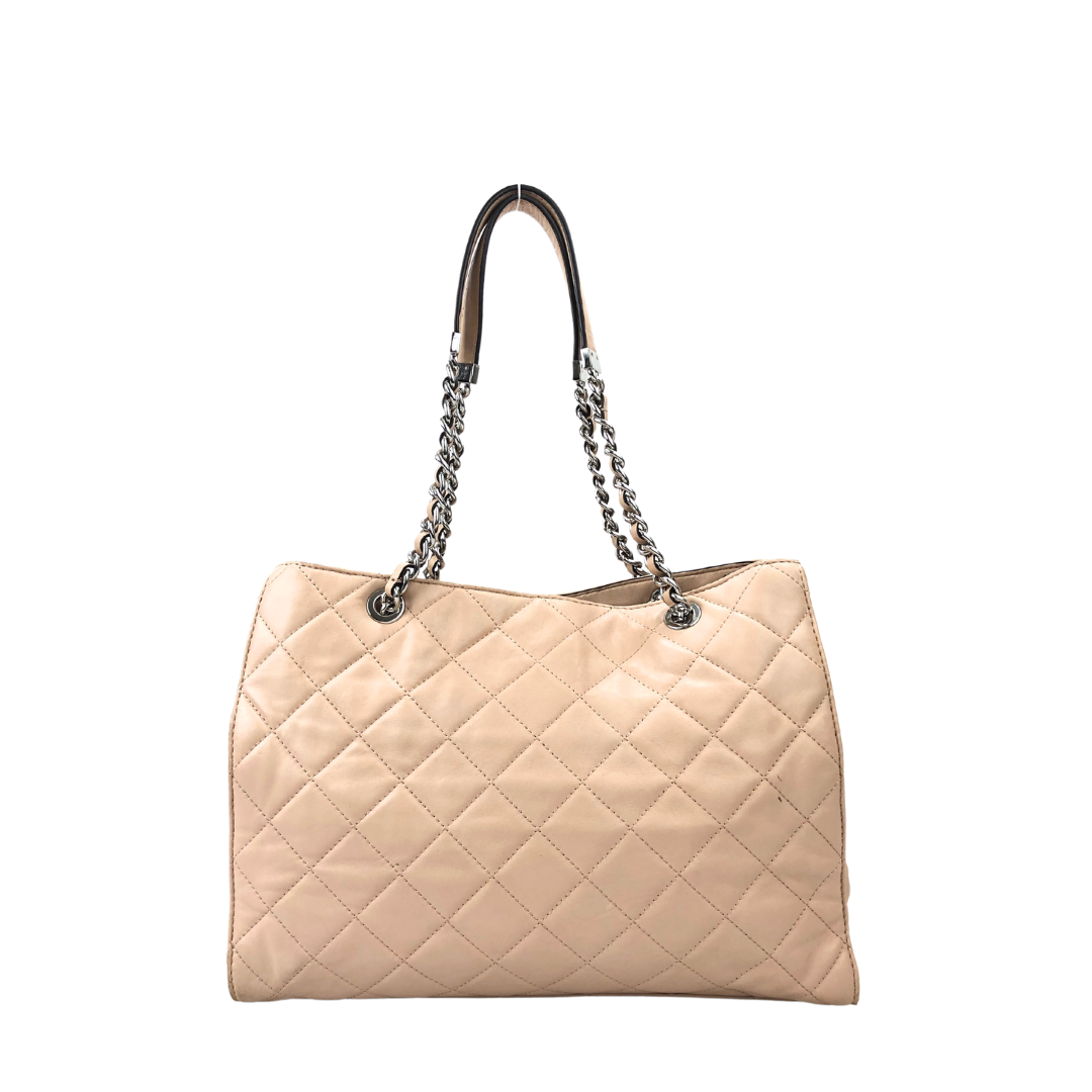 Michael Kors Pink Susannah Large Quilted Leather Tote