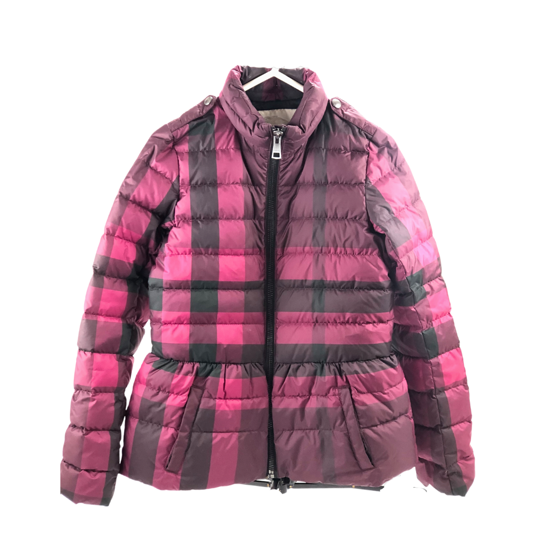 Burberry Kid's Multicolor Check Puffer Jacket 12 Years