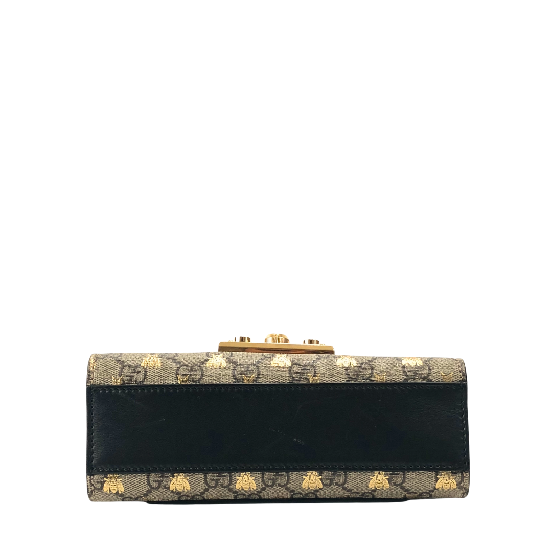 Gucci Gold GG Bees Padlock Small Shoulder Bag - Farfetch