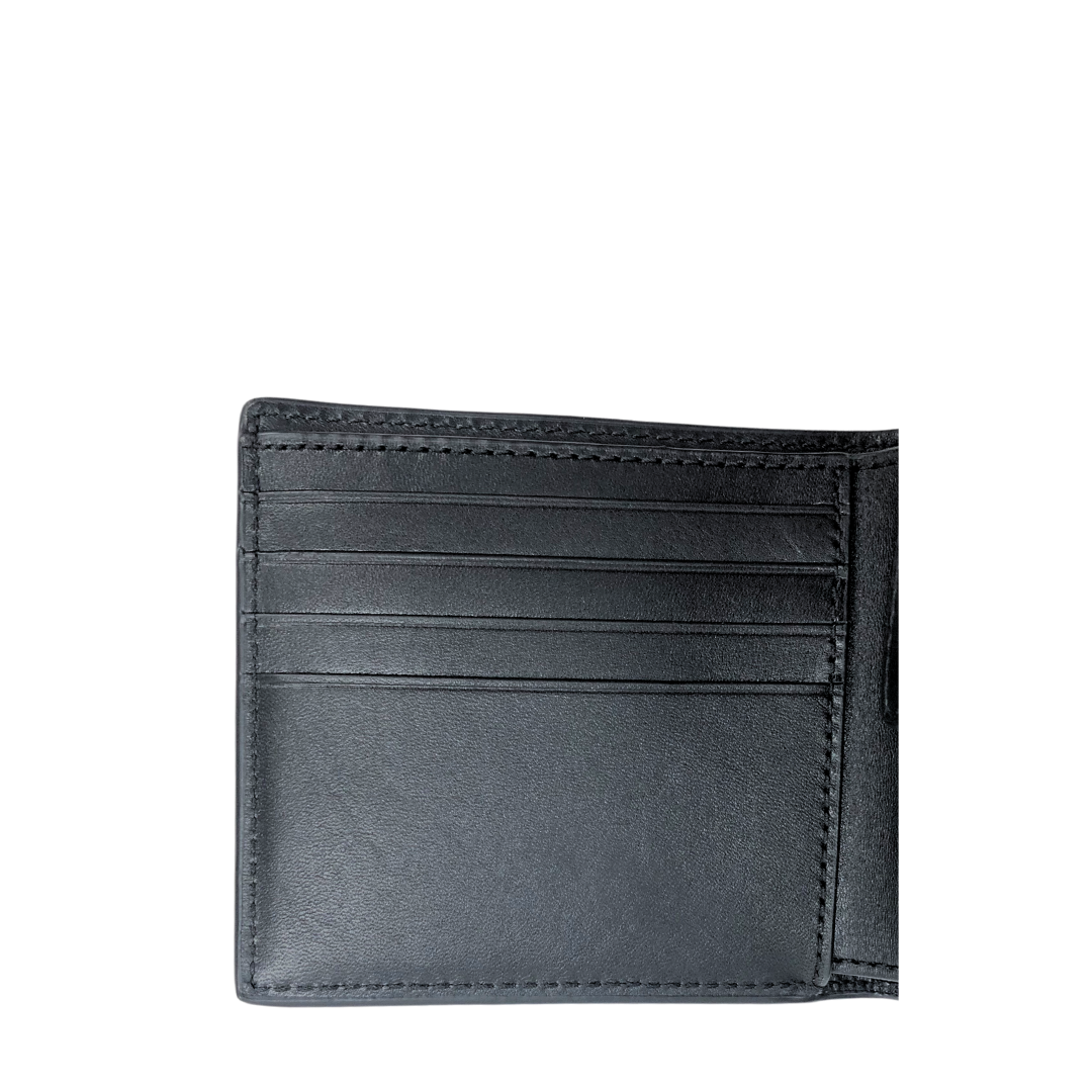 Coach Black Small Logo Bi-Fold Wallet