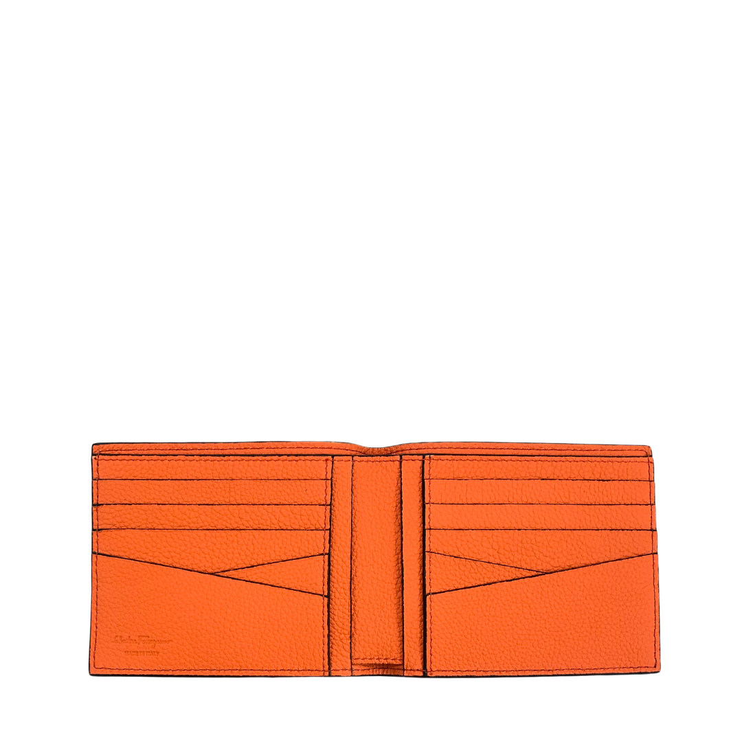 Salvatore Ferragamo Gancini Orange Bi-Fold Wallet