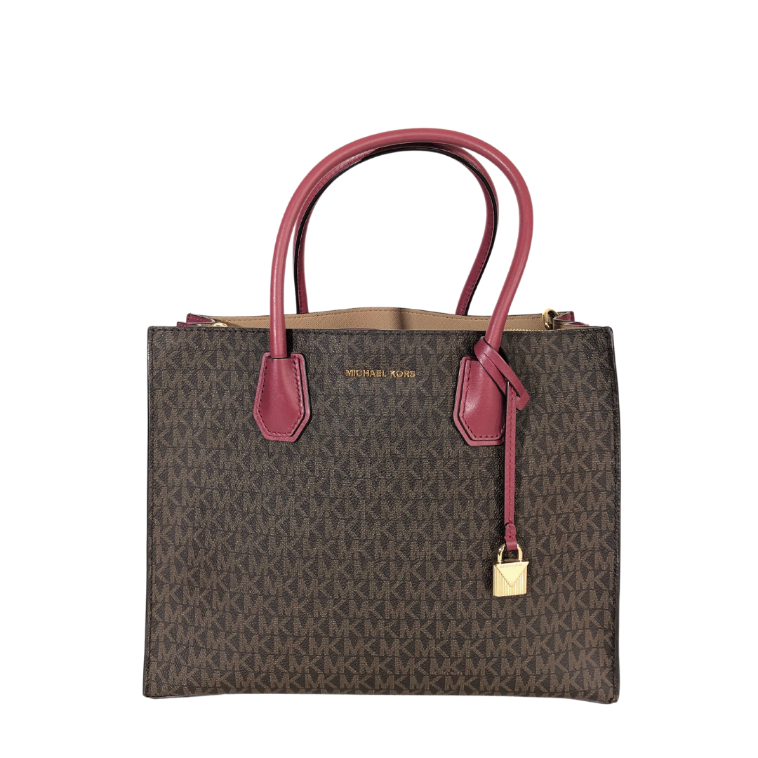 Michael Kors Mercer Large Mulberry Brown Tote