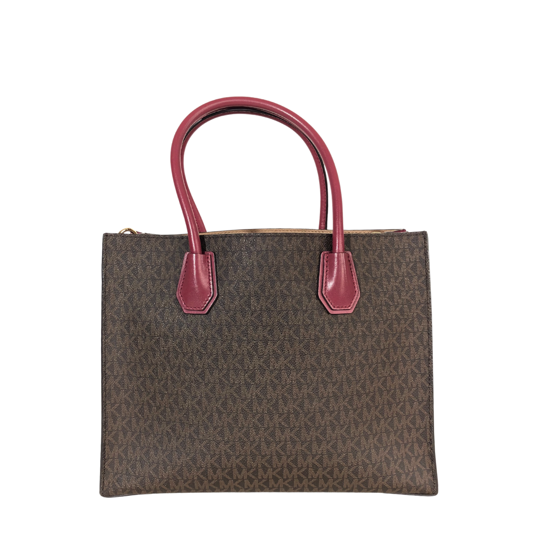 Michael Kors Mercer Large Mulberry Brown Tote