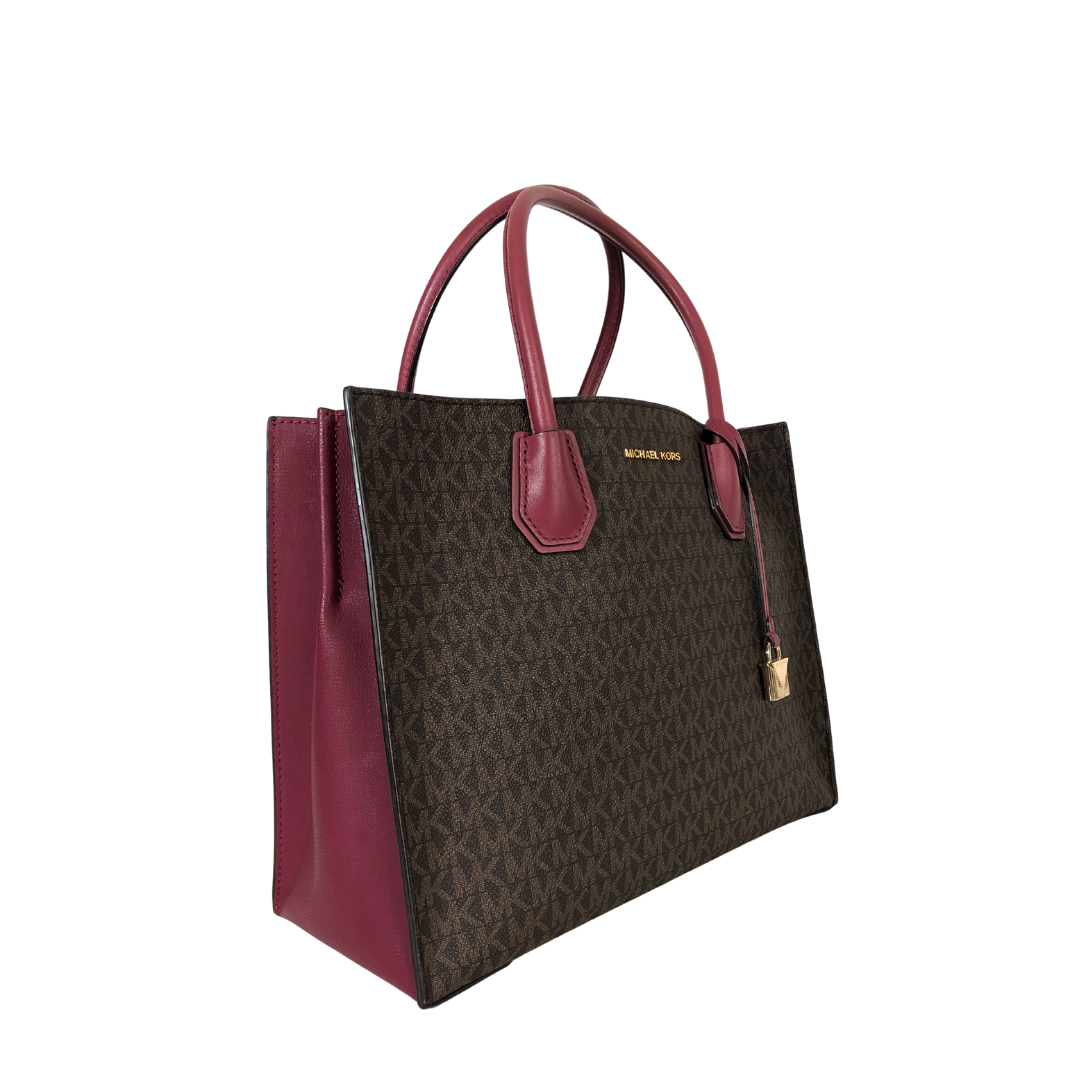 Michael Kors Mercer Large Mulberry Brown Tote