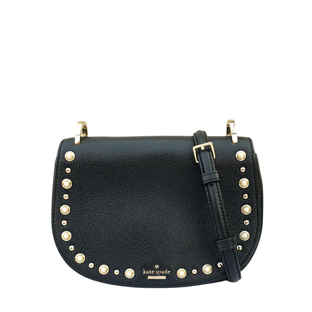 Kate Spade Jolie Pebbled Leather Small Convertible Crossbody in Black | Lyst