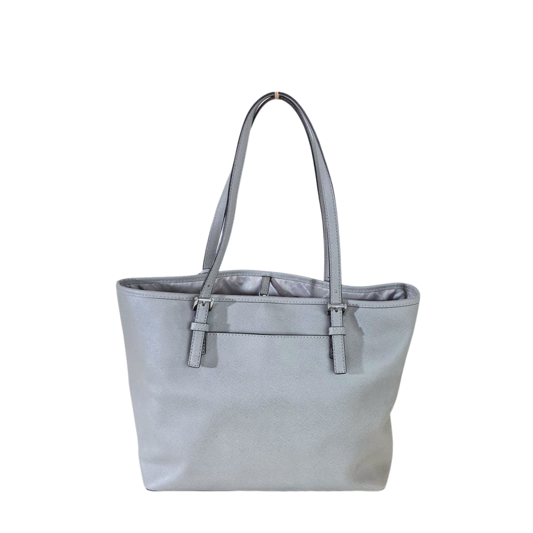 Michael Kors Jet Set Travel Carryall Ash Gray Saffiano Tote