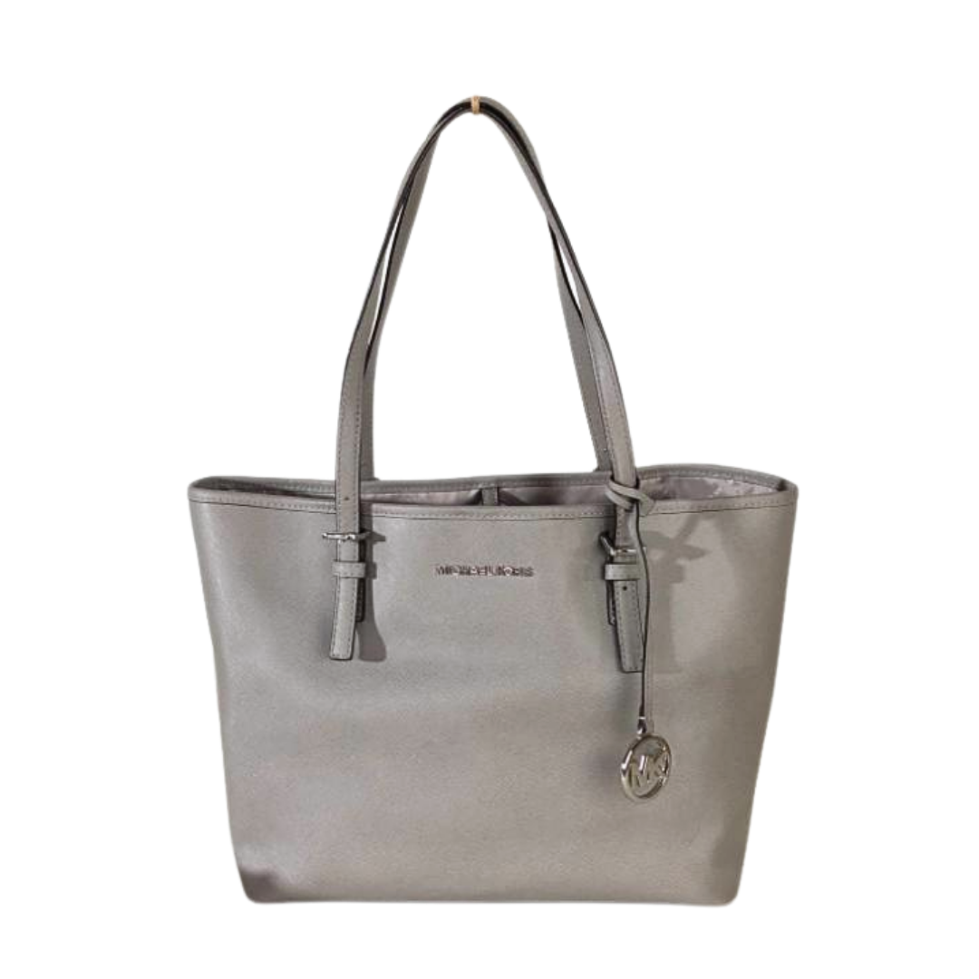 Michael Kors Jet Set Travel Carryall Ash Gray Saffiano Tote