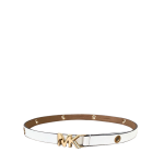 Michael Kors Golden Brand Buckle White Leather Belt Size 80 CM