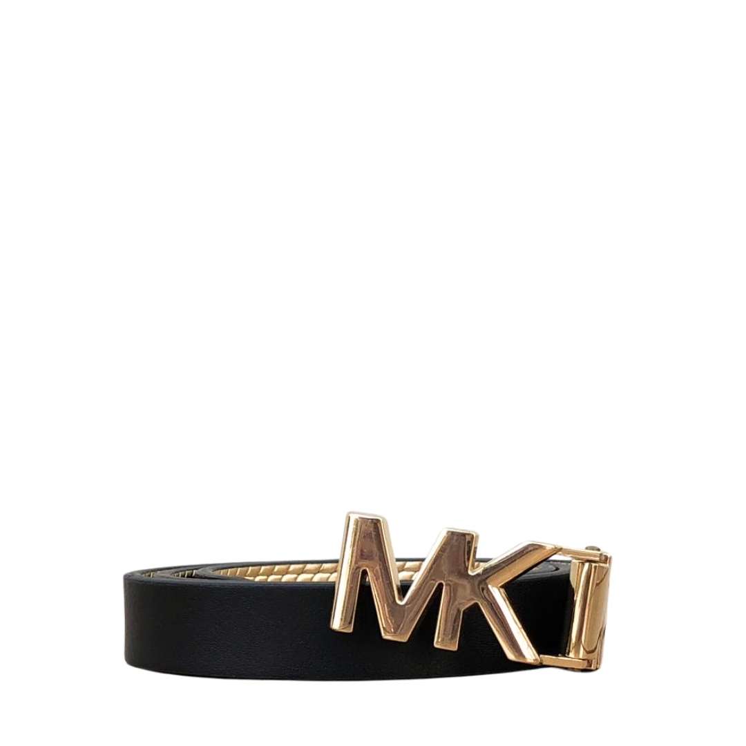 Michael Kors Logo Golden Buckle Reversible Belt Size 75 CM