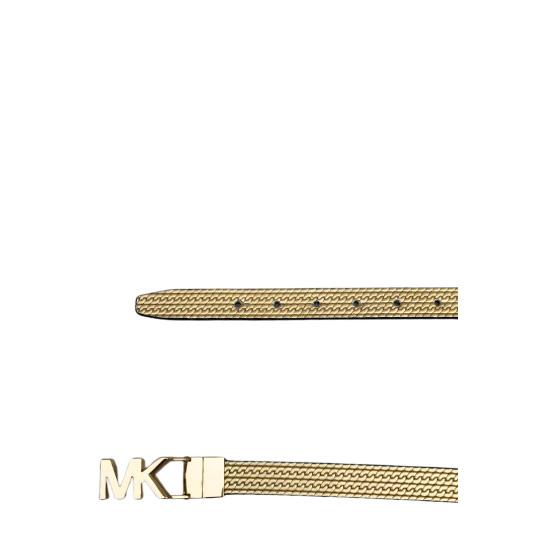 Michael Kors Logo Golden Buckle Reversible Belt Size 75 CM