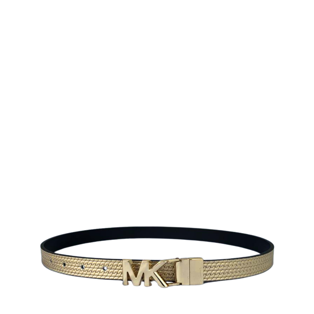 Michael Kors Logo Golden Buckle Reversible Belt Size 75 CM