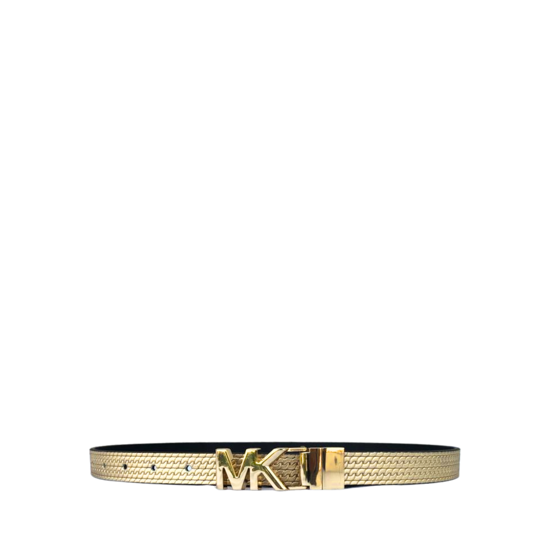 Michael Kors Logo Golden Buckle Reversible Belt Size 75 CM