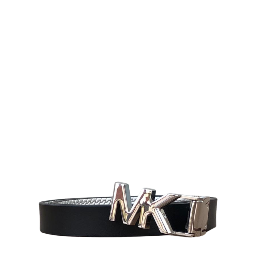 Michael Kors Logo Silver Buckle Reversible Belt Size 75 CM