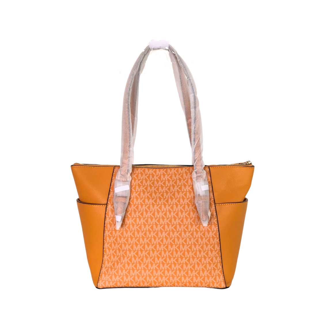 Michael Kors Charlotte Honeycomb Signature Color Large Top Zip Tote