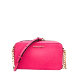 Michael Kors Pink Large Jet Set Leather Crossbody Bag