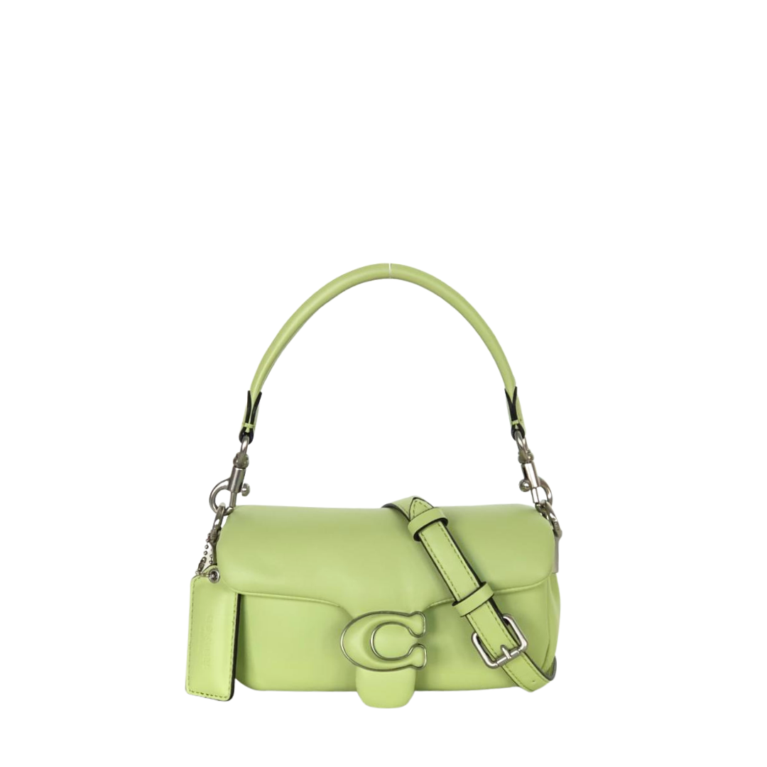 Coach Lime Green Leather Pillow Tabby Women's Shoulder Bag 18