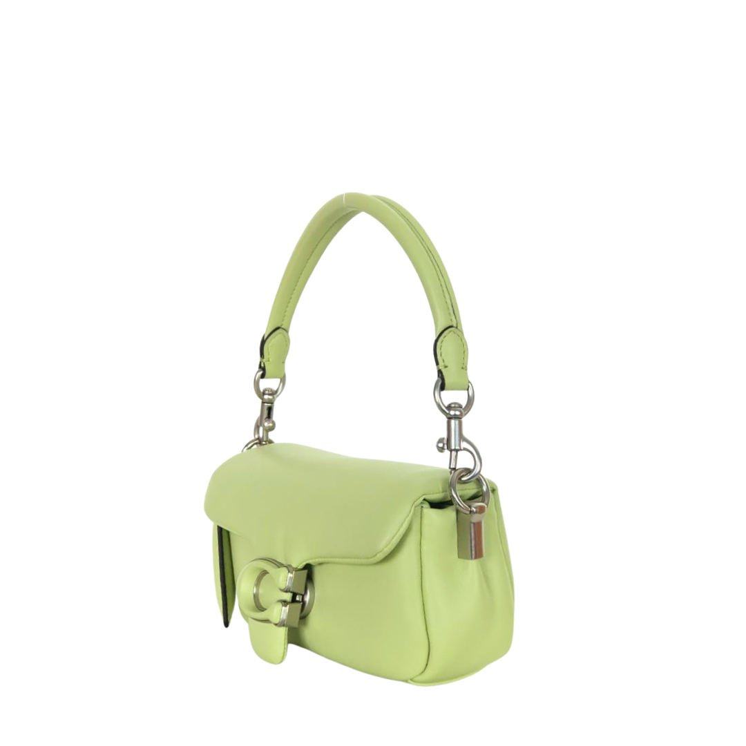 Coach Lime Green Leather Pillow Tabby Women's Shoulder Bag 18