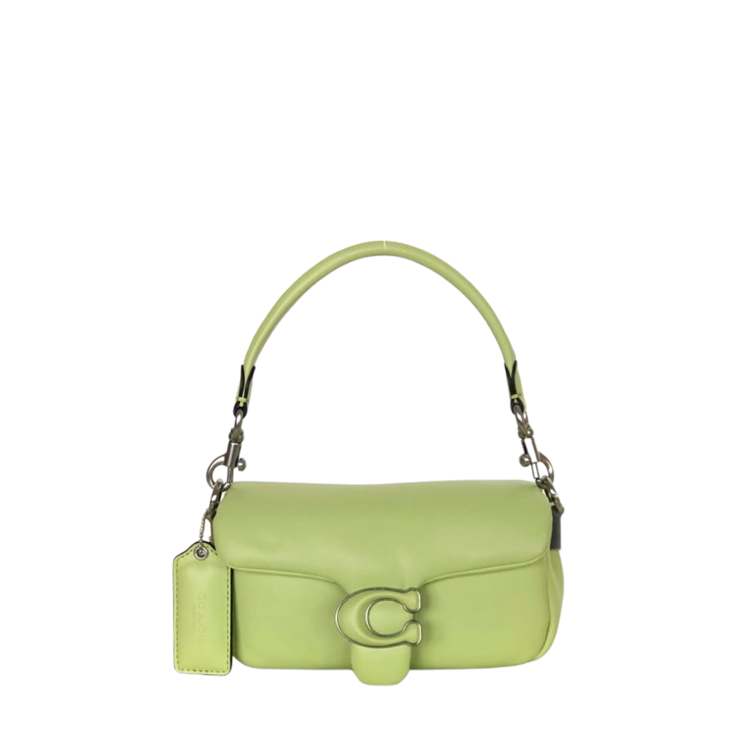 Coach Lime Green Leather Pillow Tabby Women's Shoulder Bag 18