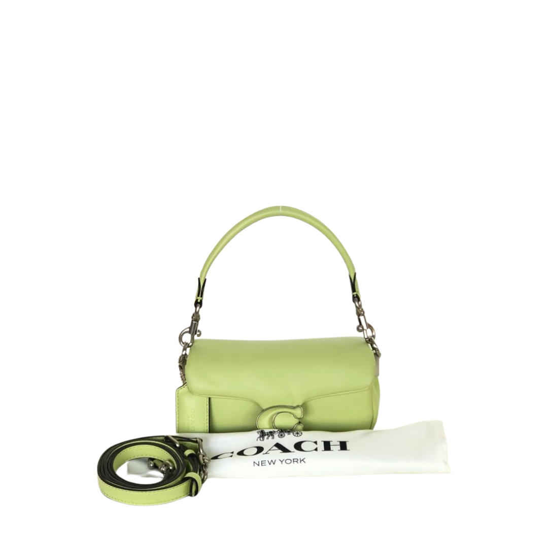 Coach Lime Green Leather Pillow Tabby Women's Shoulder Bag 18